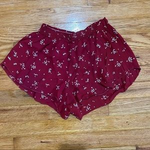 Brandy Melville red floral shorts